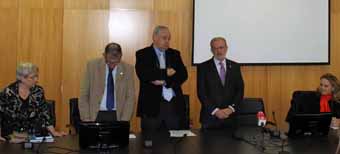De esquerra a dreta Olga Gil, Pedro Carrasco, Santiago Mas Coma, Esteban Morcillo y Pilar Mateo